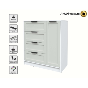 Тумба Тренд КТ-Т90 (Белый платинум ЛДСП/ Грэй ЛМДФ) Ш900 В1020 Г451 Тумба Тренд КТ-Т90 (Белый платинум ЛДСП/ Грэй ЛМДФ) Ш900 В1020 Г451